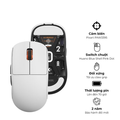 Chuột không dây siêu nhẹ Pulsar X2 Wireless Aim Trainer Pack